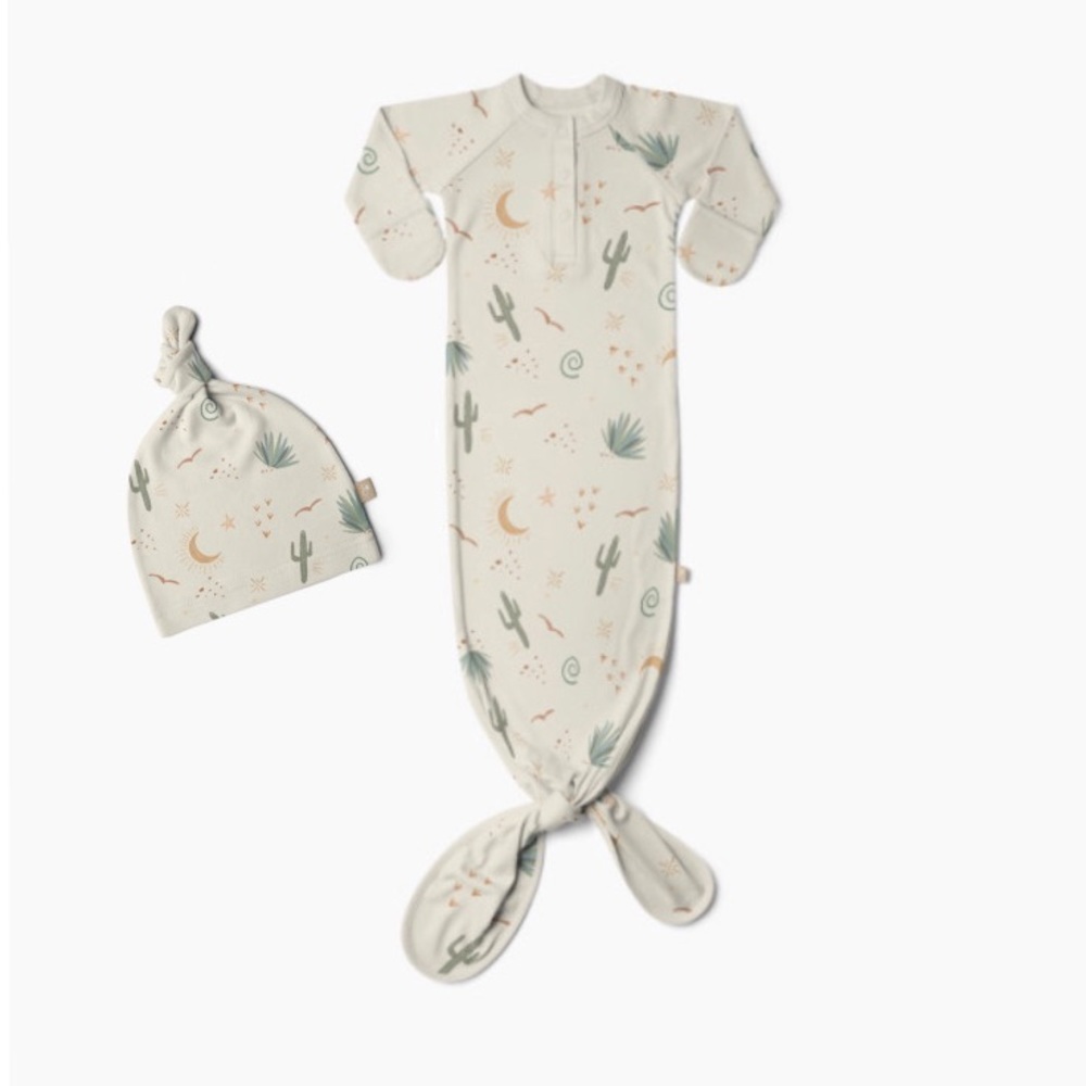 Cactus Bamboo & Organic Cotton Gown & Hat by GOUMI KIDS x BABYLIST